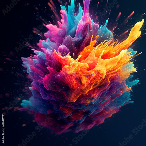 splash in the water wallpaper created with Generative Ai © Andrii Yablonskyi