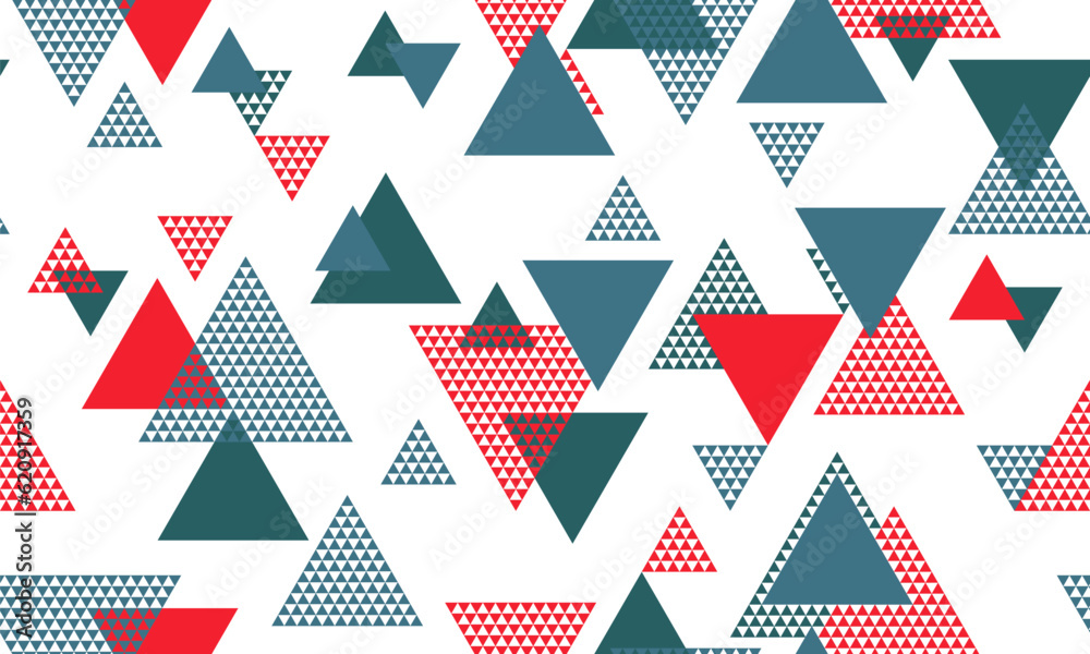 Triangle shapes seamless pattern vector design. Triangle shapes seamless pattern vector design.
