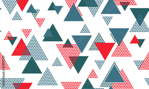 Triangle shapes seamless pattern vector design.