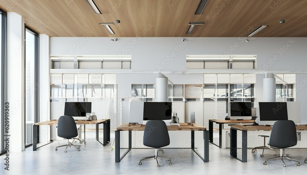 office interior with desk office interior with desk