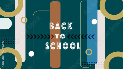 Geometrical background for back to school event