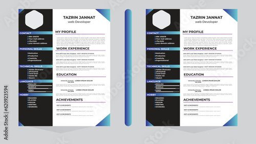 Personal resume template.Resume and Cover Letter Set.