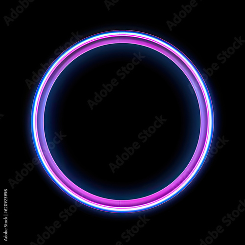 Luminous Circle: Mesmerizing Picture Frame with Two-Tone Neon Color Motion Graphic