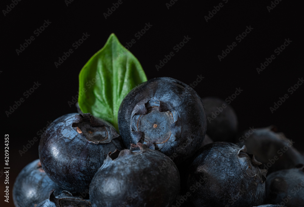 blueberries with leaves blueberries with leaves
