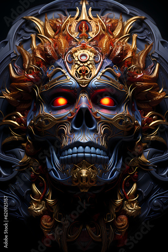 Evil Vampire satan tshirt design dark art illustration