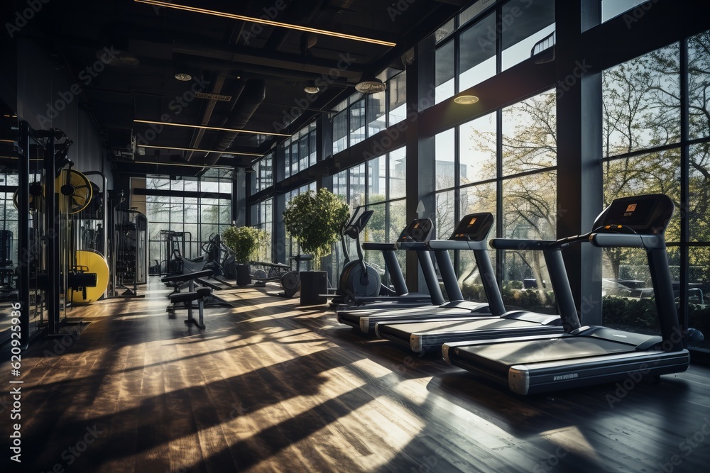 Modern Gym Interiors, Generative AI