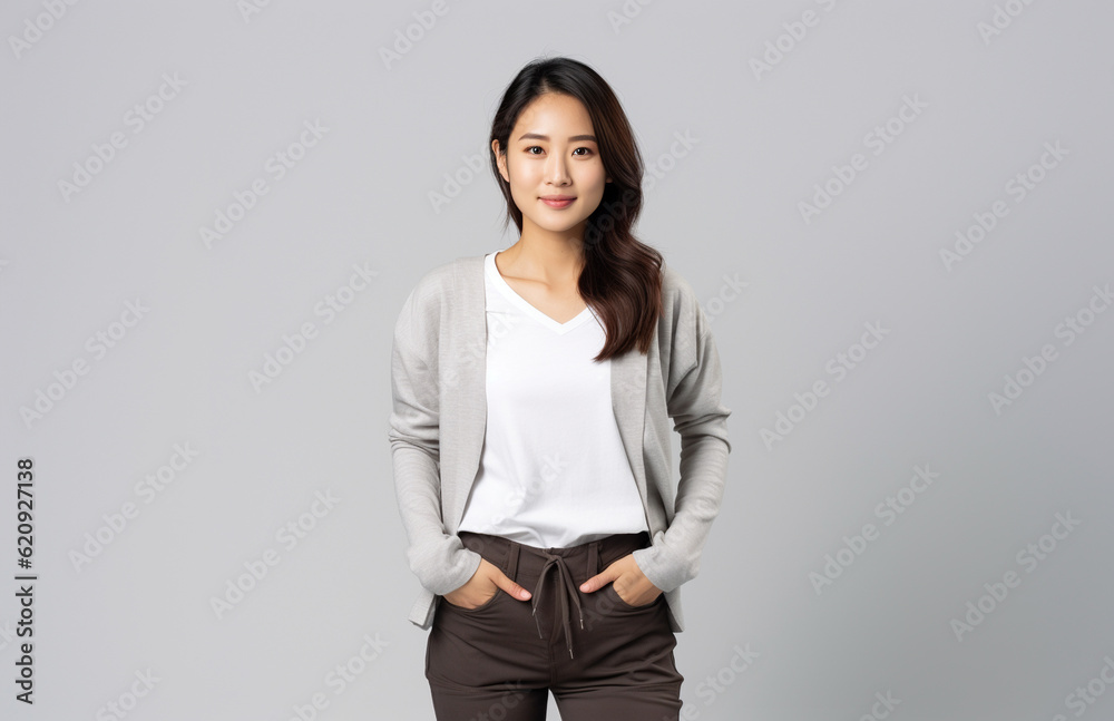 Asian female tech entrepreneur in a confident pose Asian female tech entrepreneur in a confident pose