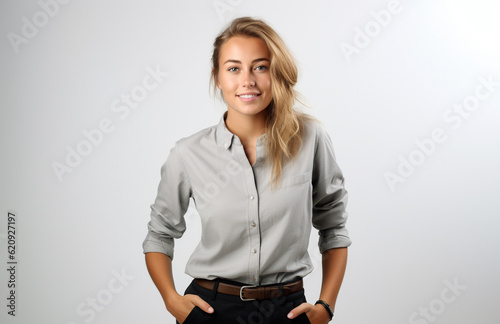 Young scandinavian female tech entrepreneur in a confident pose