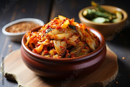 Korean Fermented Vegetable Dish Kimchi. Generative AI