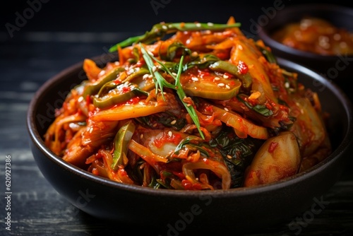 Korean Fermented Vegetable Dish Kimchi. Generative AI