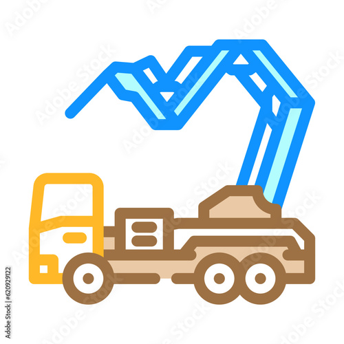 ditch digger civil engineer color icon vector. ditch digger civil engineer sign. isolated symbol illustration