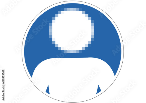 Gebotsschild Verpixeln