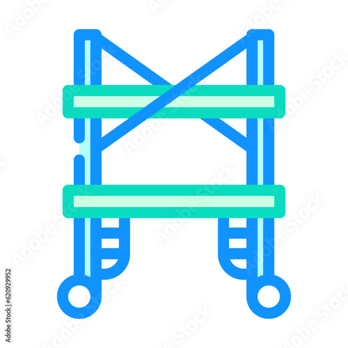 scaffolding civil engineer color icon vector. scaffolding civil engineer sign. isolated symbol illustration
