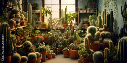 Desert House Plants, House decorative plants , generative Ai
 photo
