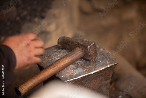 a man taking the the hammer