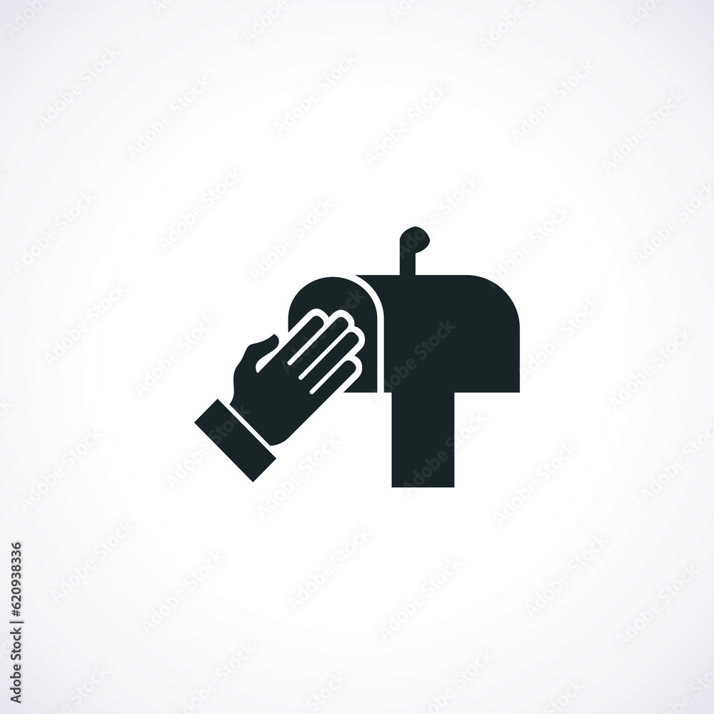 mail box isolated icon. letter box simple icon.