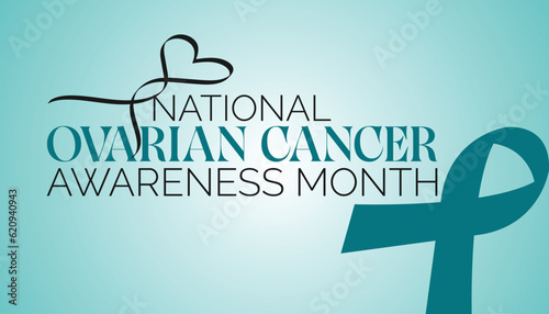 Ovarian Cancer awareness month is observed every year in September. banner design template Vector illustration background design.