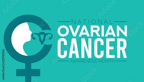Ovarian Cancer awareness month is observed every year in September. banner design template Vector illustration background design.