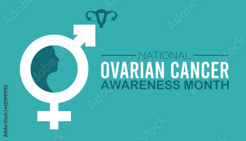 Ovarian Cancer awareness month is observed every year in September. banner design template Vector illustration background design.