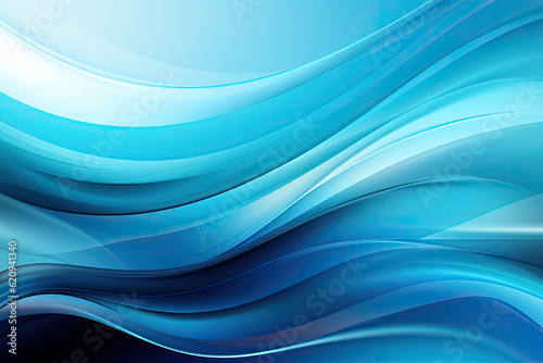 Blue Turquoise wallpaper water flow wave colorful gradient abstract simple background created with Generative AI Technology