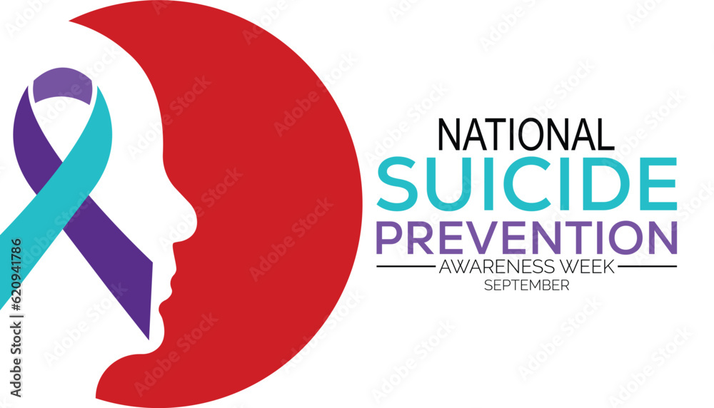 Vector illustration on the theme of National suicide prevention week observed each year during September banner, Holiday, poster, card and background design.