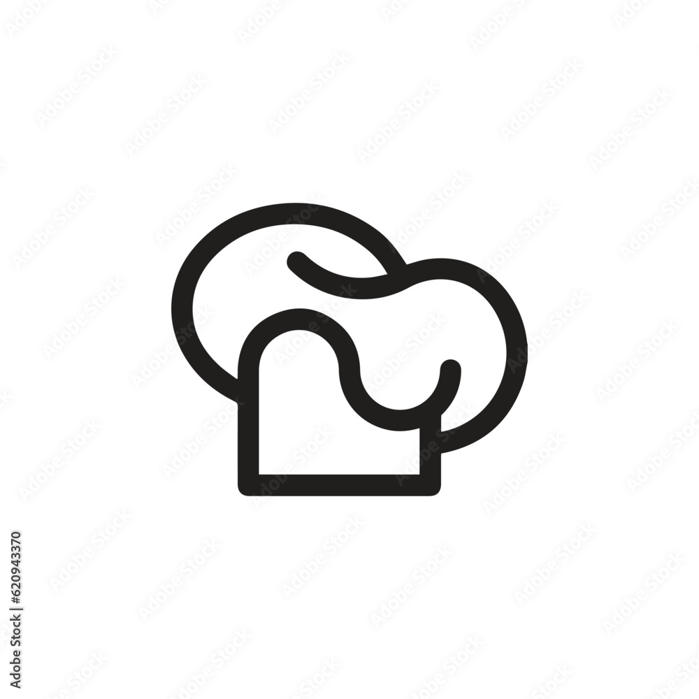 Chef Hat icon vector. Linear style sign for mobile concept and web