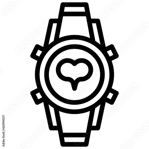 smartwatch line icon,linear,outline,graphic,illustration