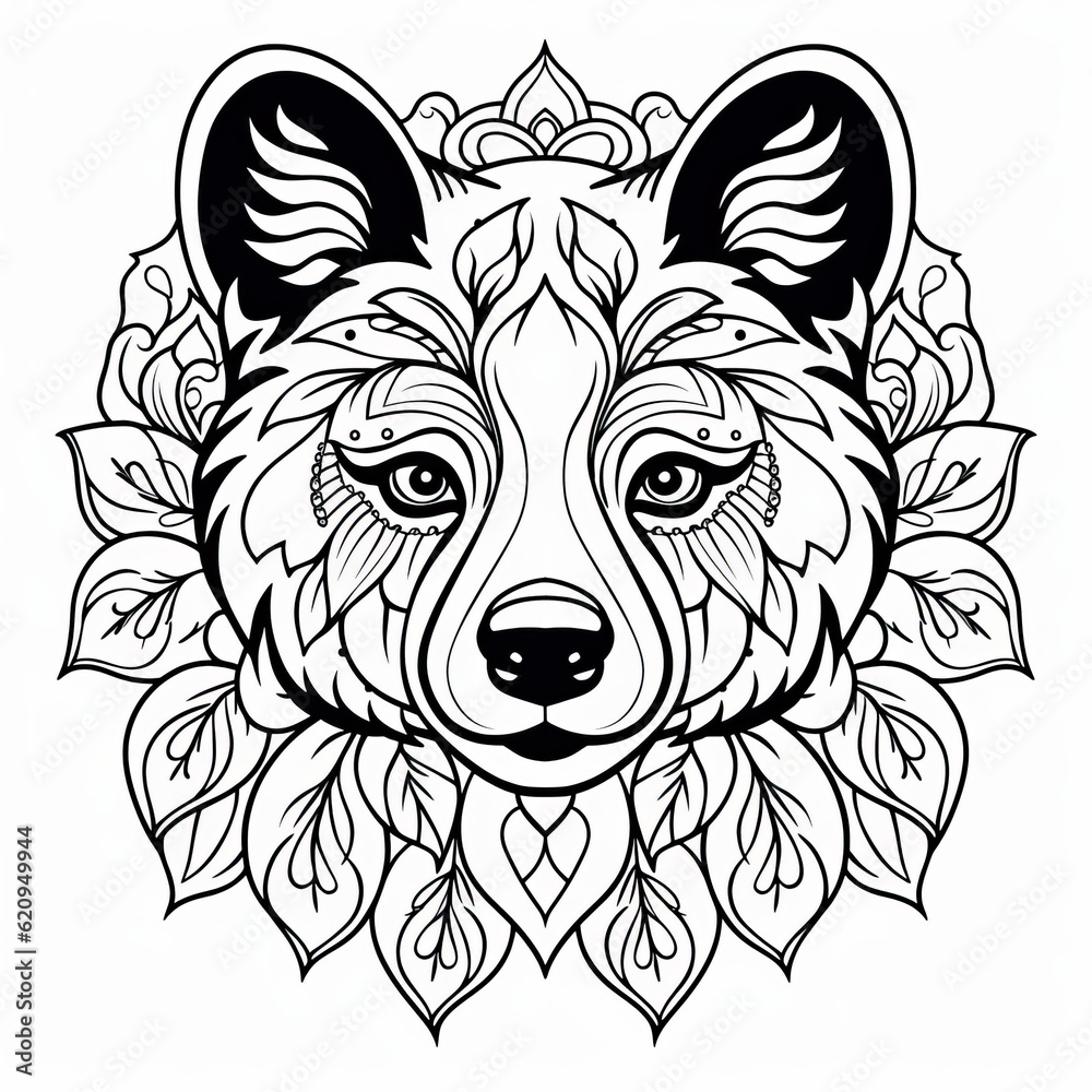 Bear Mandala, Generative AI Bear Mandala, Generative AI