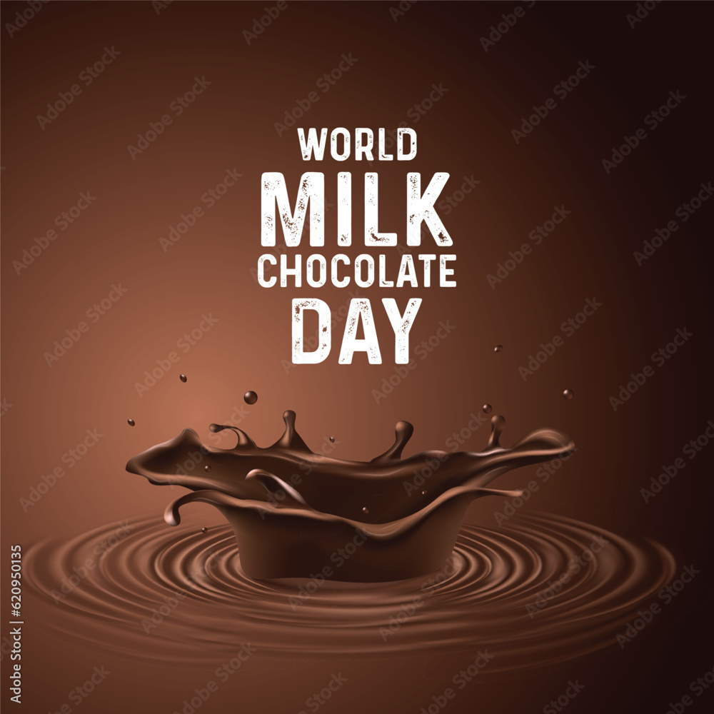 National Milk Chocolate Day. milk chocolate day vector illustration