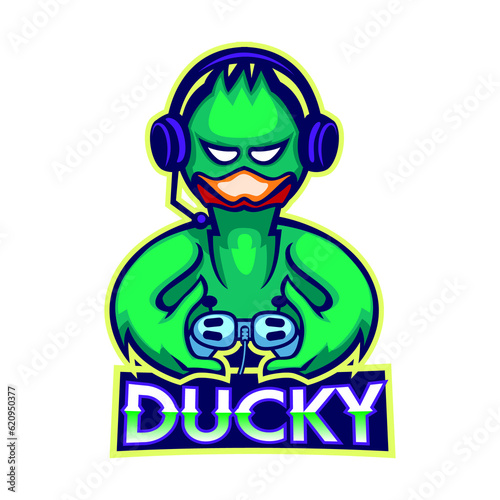 Ducky transparent background logo PNG design 