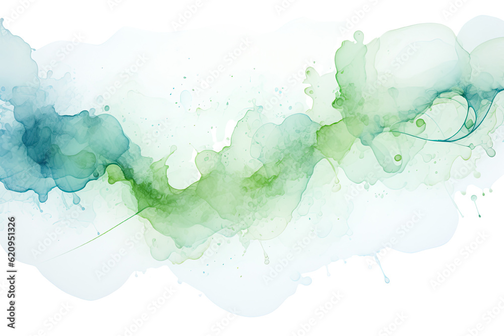 Obraz premium an artistic interplay of mint green and seafoam blue abstract shape, generative ai