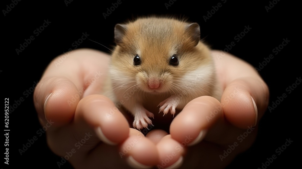 hamster in hand hamster in hand