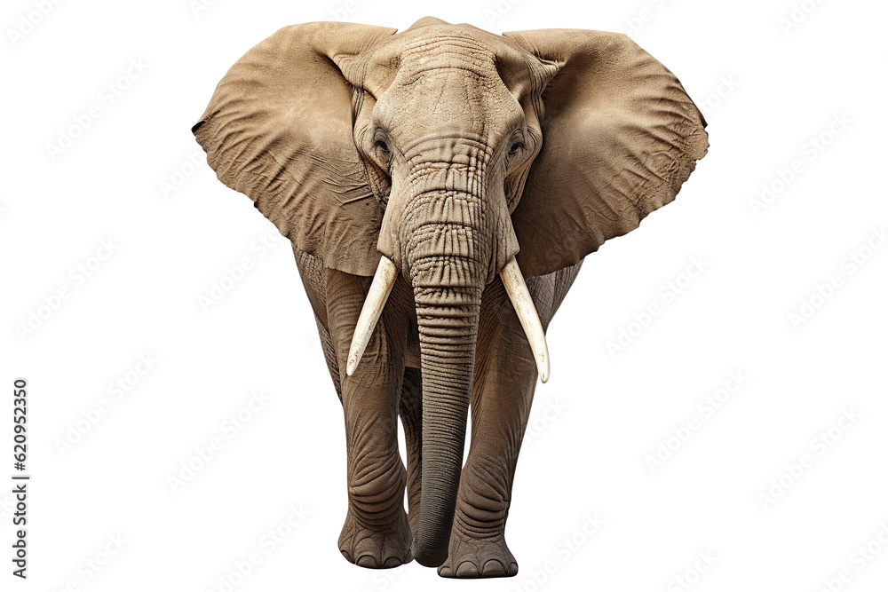 elephant isolated on transparent background, Generative Ai