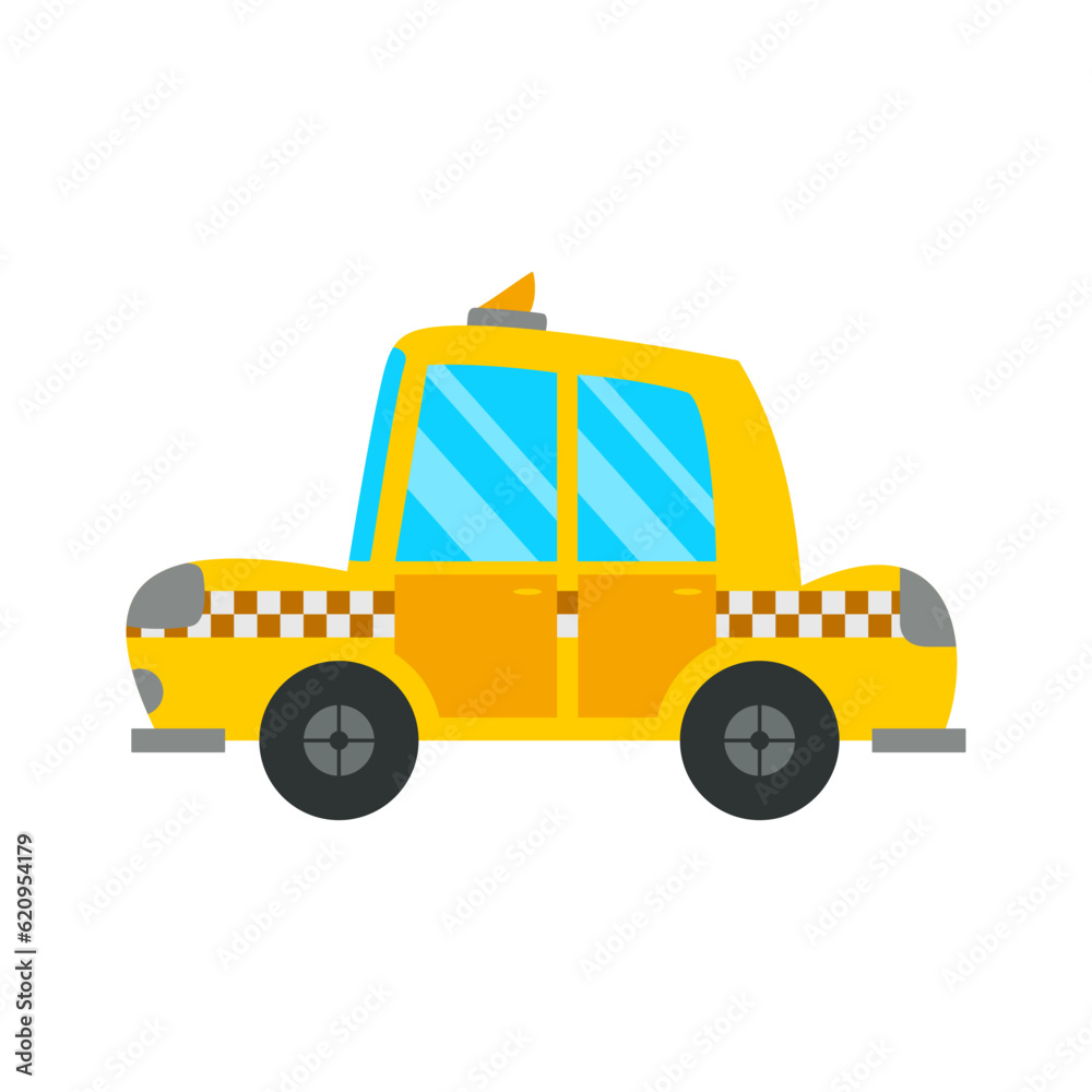 Airplane Cartoon Illustration. Toy Transport set in vector, the colorful version. Toys for kid games.