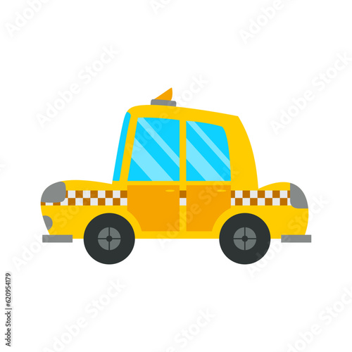 Airplane Cartoon Illustration. Toy Transport set in vector, the colorful version. Toys for kid games.