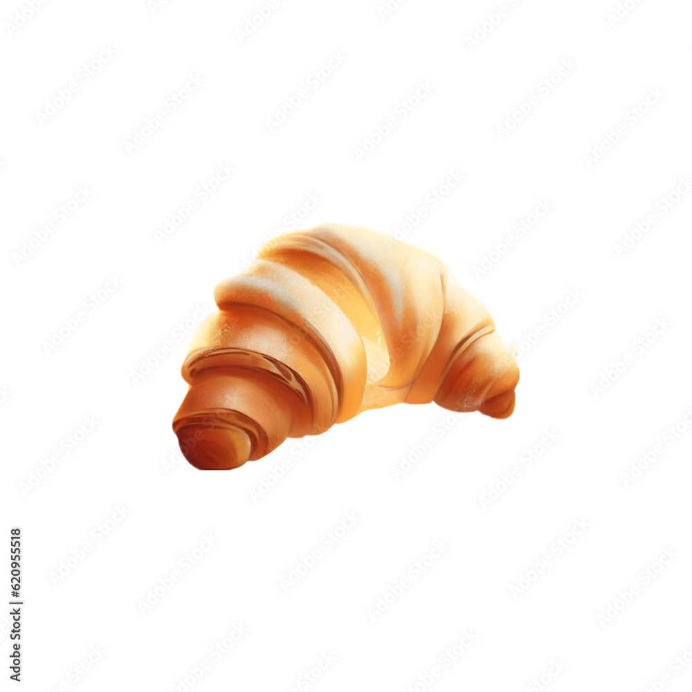 Croissant illustration png Generative AI Croissant illustration png Generative AI