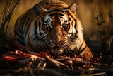 Enchanting Beauty Bengal Tiger in the Wild. Generative AI