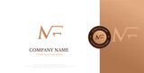 Initial MF Logo Design Vector 