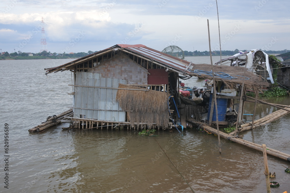 boat on the river Mekong of Thailand boat on the river Mekong of Thailand