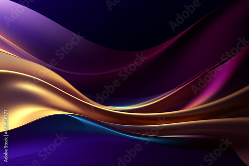 abstract purple wave background. Generative AI.