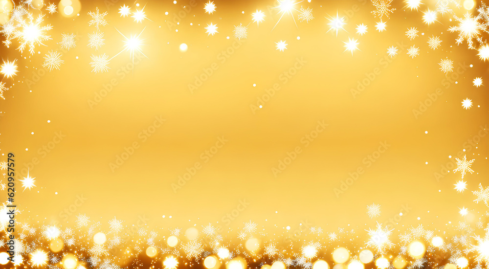 Golden background with snowflakes, winter banner for Christmas and new year, festive, decorative banner with a place to copy paste Golden background with snowflakes, winter banner for Christmas and new year, festive, decorative banner with a place to copy paste