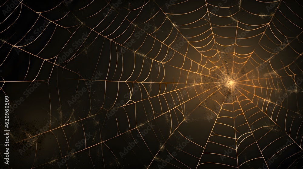 Naklejka premium Spider web background generated with ai