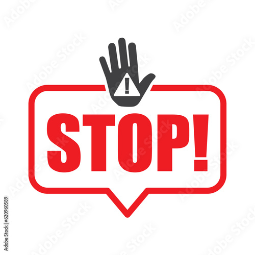 Stop sign - vector symbol illustration on white background