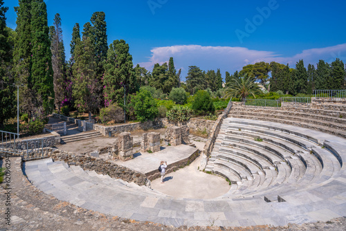 View of Roman Odeon of Kos, Kos Town, Kos, Dodecanese, Greek Islands photo