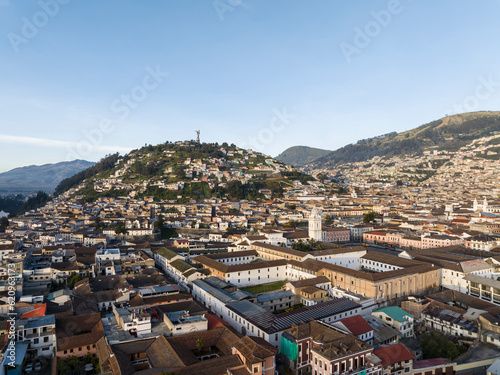 Aerial view of Quito, Pichincha, Ecuador