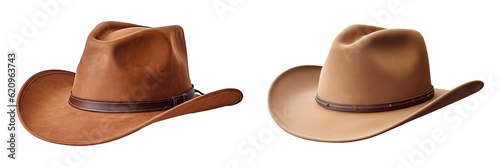 A cowboy hat isolated on transparent background - Generative AI photo