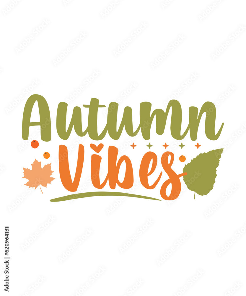 Fototapeta premium Autumn vibes fall svg design