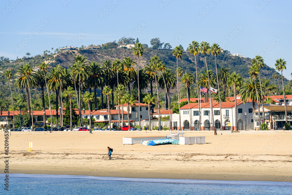 View of Santa Barbara on a sunny autumn day
