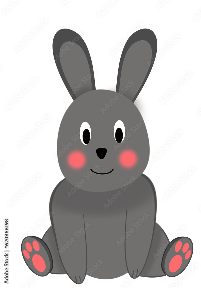 Obraz premium Bunny-Illustration - Rabbit PNG