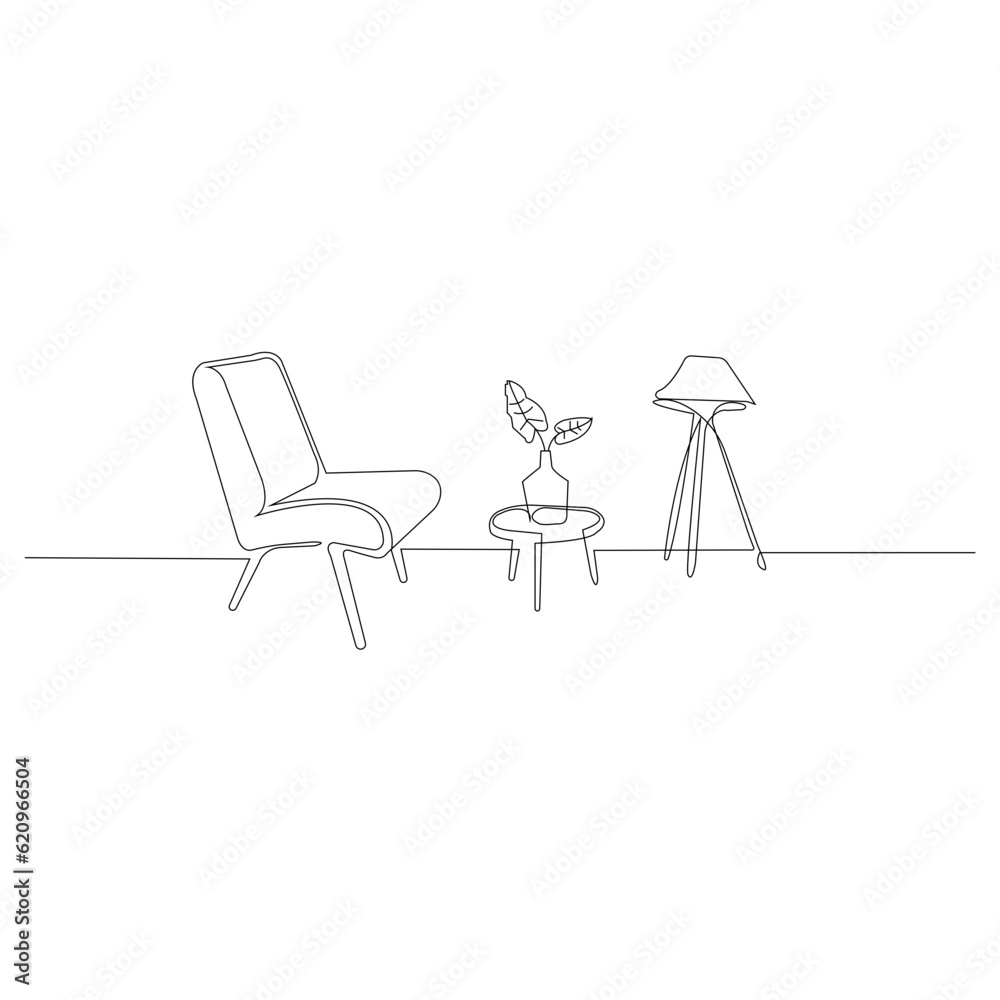 Chair line art simple design, interior chair icon vector design template, drawing of a chair, wireframe created by generative AI Chair line art simple design, interior chair icon vector design template, drawing of a chair, wireframe created by generative AI